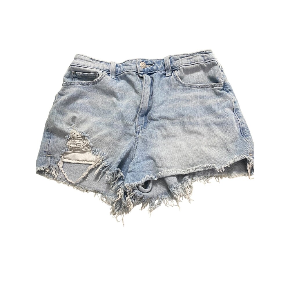 Hollister Vintage Ultra High Rise Mom Jean Shorts Size 9 29 light Wash Denim